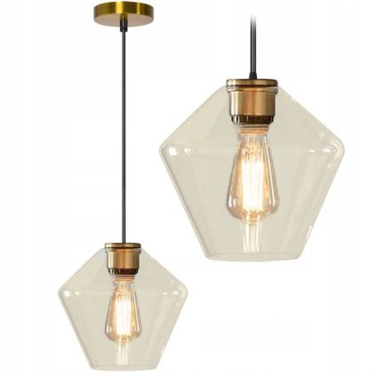 Toollight - plafoniera din sticlă Amber APP439-1CP, auriu, OSW-00570