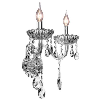 Toollight - Aplică cristal 2xE14 60W 300757, crom, OSW-04603