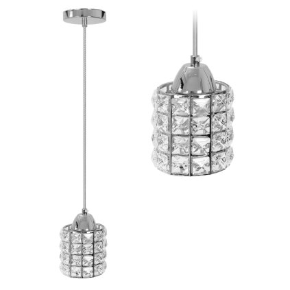 Toollight - Lampă suspendată din cristal 1xE27 APP727-1CP, crom, OSW-06875