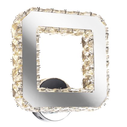 Toollight - Lampă de perete LED din cristal 10W, lumină caldă, APP415-W, crom, OSW-65013