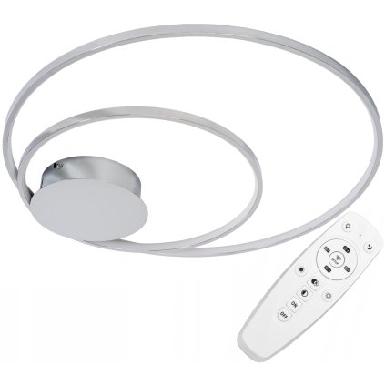 Toollight - plafoniera LED APP804-C + telecomandă, crom, OSW-07902