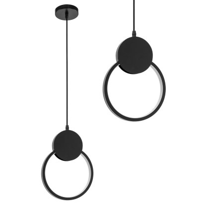 Toollight - Lampă circulară LED pentru tavan suspendat APP852-CP, negru, OSW-07021