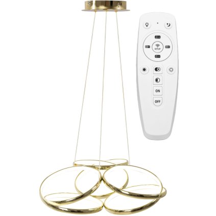 Toollight - Lampă suspendată LED APP794-CP + telecomandă, auriu, OSW-04021
