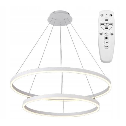 Toollight - Lampă suspendată LED Vegas 40+60cm + telecomandă, alb, OSW-07858