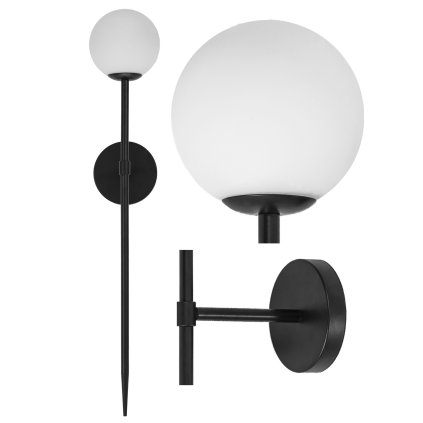 Toollight - Aplică modernă de perete 90cm APP581-1W 1xE27 60W, negru, OSW-08761