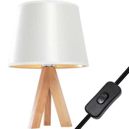 Toollight - Lampa de noptiera E27 60W APP976-1T, alb-maro, OSW-06683