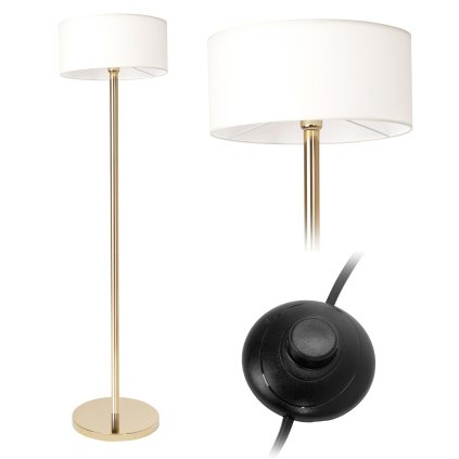Toollight - Lampă de podea E27 APP966-1F, alb-aurie, OSW-04051