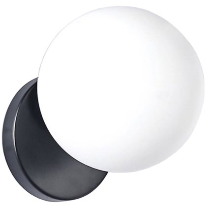 Toollight - Lampă de perete din sticlă APP949-1W Kinkiet, neagră, OSW-03209