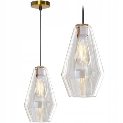 Toollight - lampă suspendată din sticlă E27 60W APP438-1CP, OSW-00568