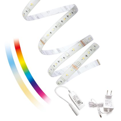 Toollight - bandă LED SMART, 17W, culori RGB reglabile prin WIFI + adaptor de alimentare, OSW-01511