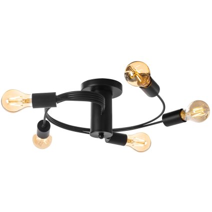 Toollight - Plafoniera 5xE27 60W APP741-5C, negru, OSW-01106