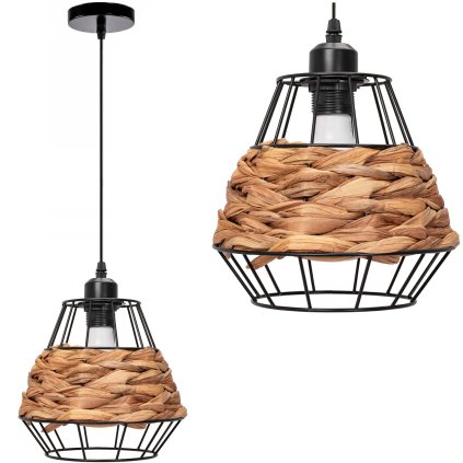 Toollight - Plafoniera E27 60W APP989-1CP, maro-negru, OSW-01047