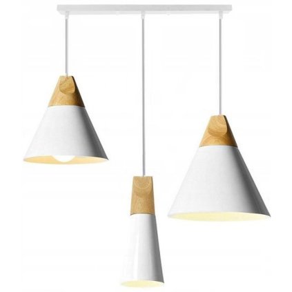 Toollight - Plafoniera SCANDI SET CP 3xE27, alb-maro, OSW-00110