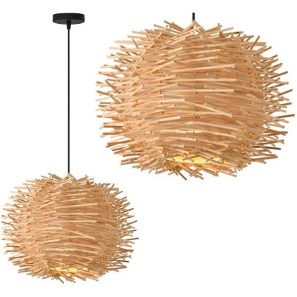 Toollight - Plafoniera din bambus natural APP883-1CP, maro, OSW-05243