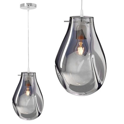 Toollight - Lampă scandinavă cu pandantiv APP329-1CP, argintiu, OSW-00329