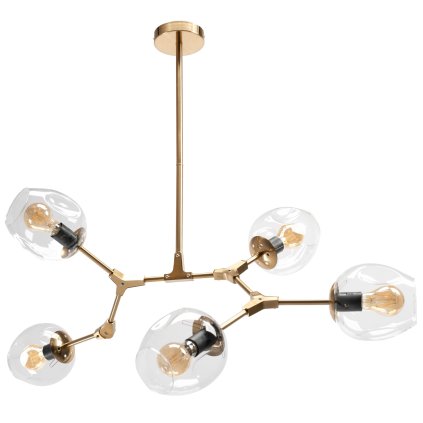 Toollight - Lampă suspendată 5xE27 APP506-5C, auriu, OSW-08555