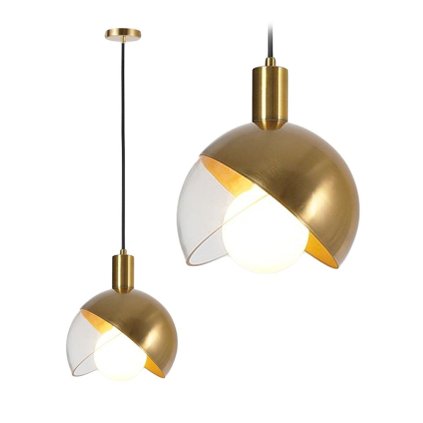 Toollight - lampă suspendată din sticlă APP638-1CP, auriu, OSW-05637