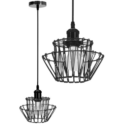 Toollight - Lampă suspendată 36cm E27 60W APP941-1CP, negru, OSW-05663
