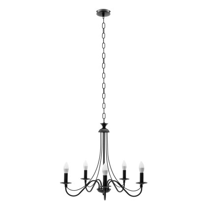 Toollight - Lampă suspendată 5xE14 60W APP210-3CPR, neagră, OSW-08146