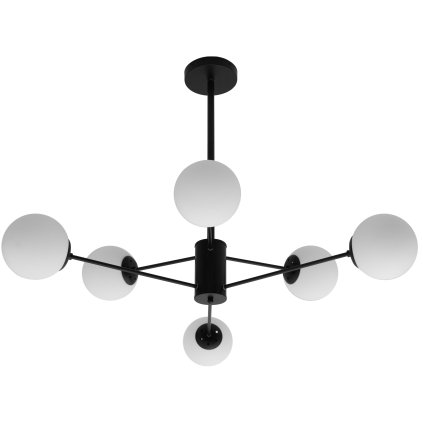 Toollight - Lampă suspendată 6xE27 APP262-6C, neagră, OSW-05018