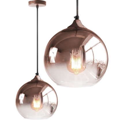 Toollight - Lampă suspendată E27 60W APP313-1CP, roz-aurie, OSW-00345