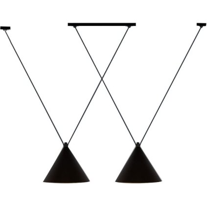 Toollight - Lampă suspendată E27 60W APP548-2CP, neagră, OSW-03189