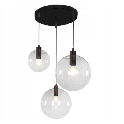 Toollight - Lampă suspendată Lassi 20+25+30 cm APP309-3C, negru, OSW-00341