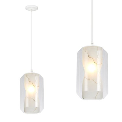Toollight - lampă suspendată MARBLE E27 60W APP909-1CP, efect marmură, OSW-06675