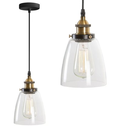 Toollight - Lampă suspendată Verto D APP048-1CP, negru-maro, OSW-00140