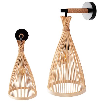 Toollight Boho, lampă de perete 1xE27 APP1340-1W, negru-maro, OSW-05777
