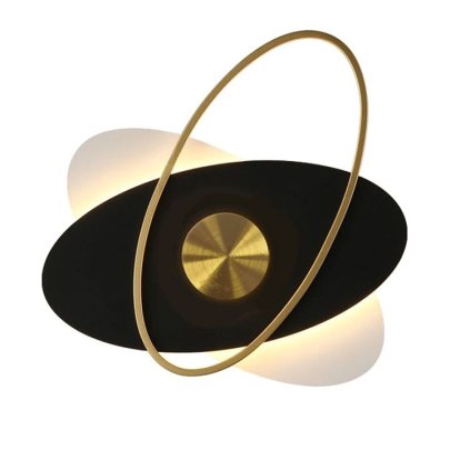 389827 toolight led nastenne svietidlo 8w app1432 cw cierna zlata biela osw 03500