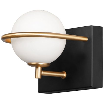 Instrument, lampă de perete 1xE27 APP1300-1W, negru-auriu, OSW-06582