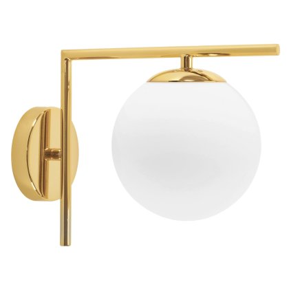 Toollight, lampă de perete rotundă din sticlă APP674-1W, auriu, OSW-05638