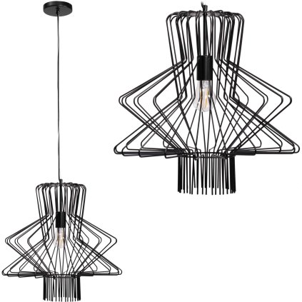 Instrument, lampă de tavan 1xE27 APP1458-1CP, negru, OSW-02418