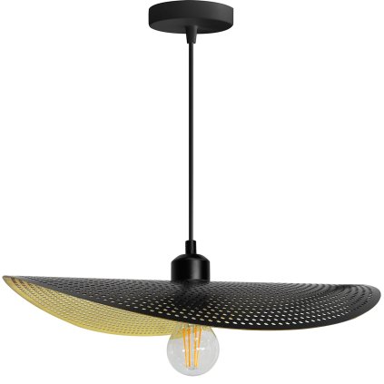 Toollight, plafoniera 1xE27 APP1469-1CP, negru-auriu lucios, OSW-02446