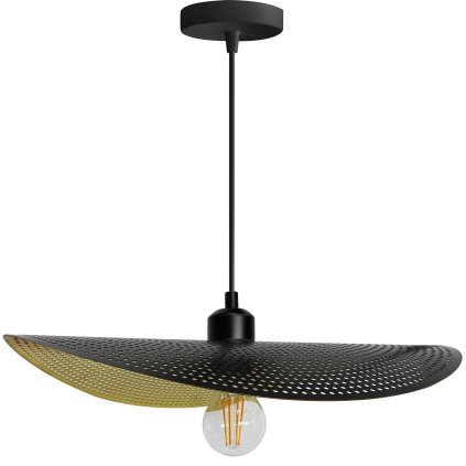 Toollight, plafoniera 1xE27 APP1470-1CP negru-auriu mat, OSW-02447
