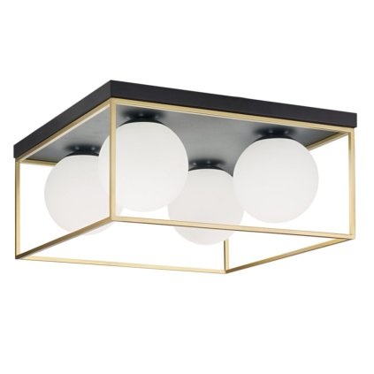 Toollight, plafoniera 29x29x15 cm 4xE27 APP1168-4C, negru-auriu, OSW-14020