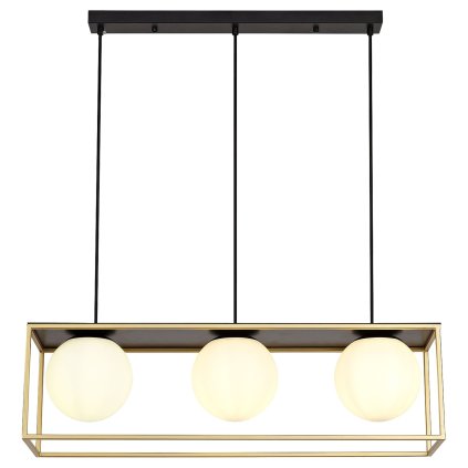 Toollight, plafoniera 44x13x15,5 cm 3xG9 APP1164-3CP, negru-auriu, OSW-14017