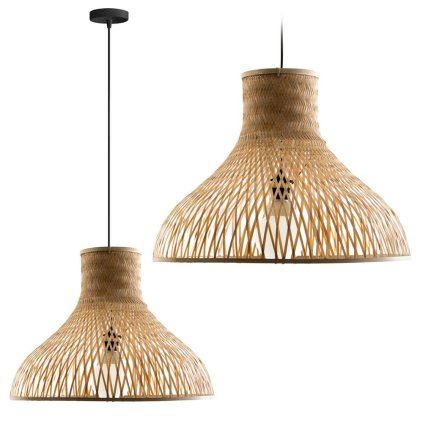 Toollight, plafoniera APP1277-1CP 1xE27, maro natural, OSW-00921