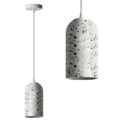 Instrument, lampă suspendată din beton 1xE27 APP996-1CP, terrazzo alb, OSW-07553