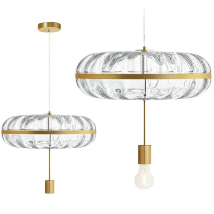 Instrument, lampă suspendată 1xE27 APP1102-C, auriu, OSW-08880