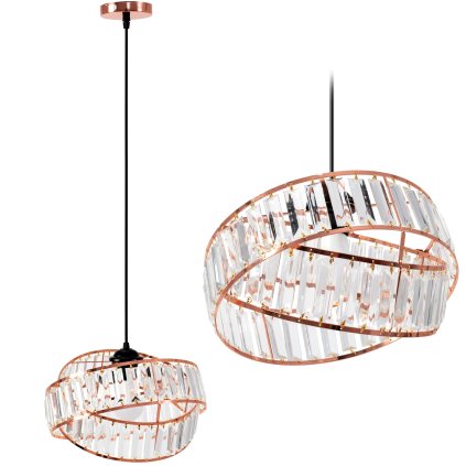 Toollight, lampă cu pandantiv 1xE27 APP1105-1CP, aur roz, OSW-06329