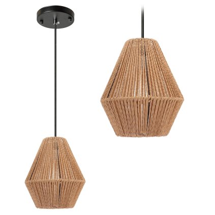 Toollight, lampă suspendată 1xE27 APP1150-1W, maro-negru, OSW-01403