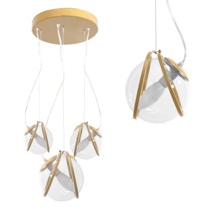 Instrument, lampă suspendată 3xE14 APP1091-3CP, auriu, OSW-04407