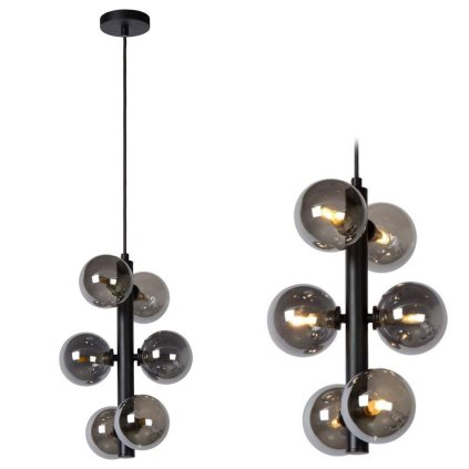 Toollight, lampă suspendată Modern 6xG9 APP1163-6CP, negru mat, OSW-04692