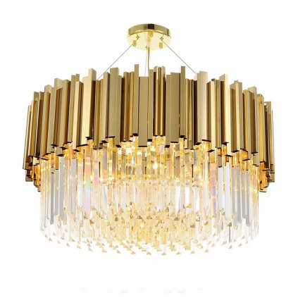 Toollight, lampă cu pandantiv din cristal auriu E14 APP601-C, auriu, OSW-08913
