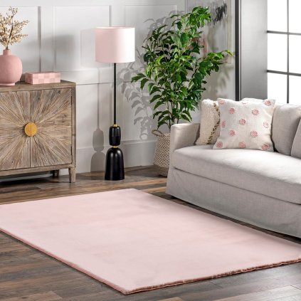 487208 9 tutumi rabbit hodvabny vysoky koberec 150x100x3 cm ruzova shg 08473