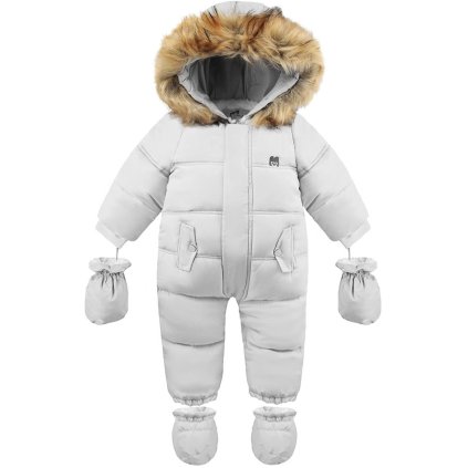 Tutumi, salopeta izolatoare pentru copii 76-82cm 18-24, gri, NAZ-12328
