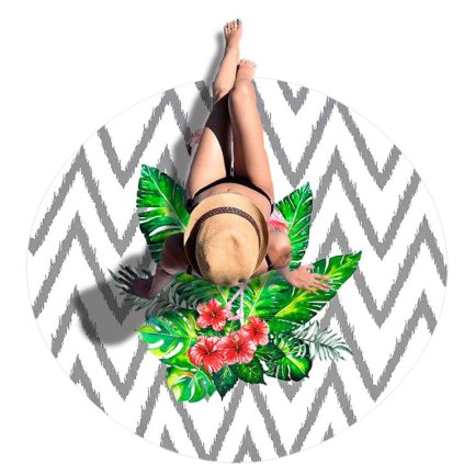 Tutumi, prosop de plaja 150cm, model flamingo, REC-02007