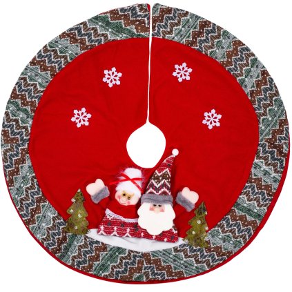 Tutumi, covoraș pentru brad de Crăciun 80 cm XY22025, roșu, CHR-05636